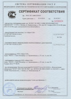 2014.10.03 Гулькевичи - Сертификат на сваи винтовые серийный выпуск. ТУ 5817-001-54218155-2014